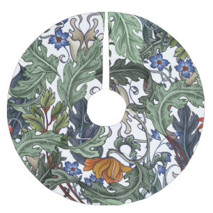 Blommor, konst deco, modern, sömlös. julgransmatta borstad polyester