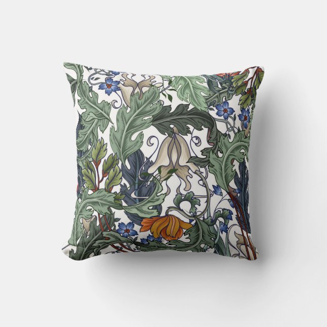 Blommor, konst deco, modern, sömlös. kudde (Framsida)