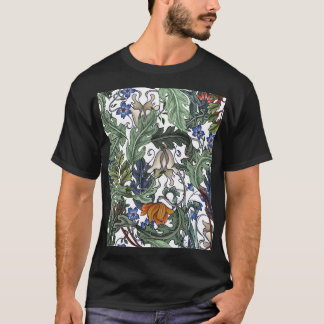 Blommor, konst deco, modern, sömlös. t shirt
