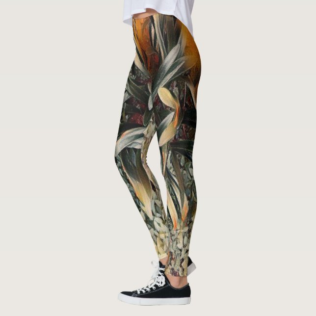 Blommor Konst Leggings (Vänster)
