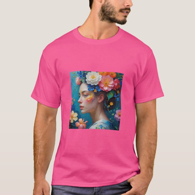 Blommor 💐 🌹 konstverk 🌹 t shirt (Framsida)