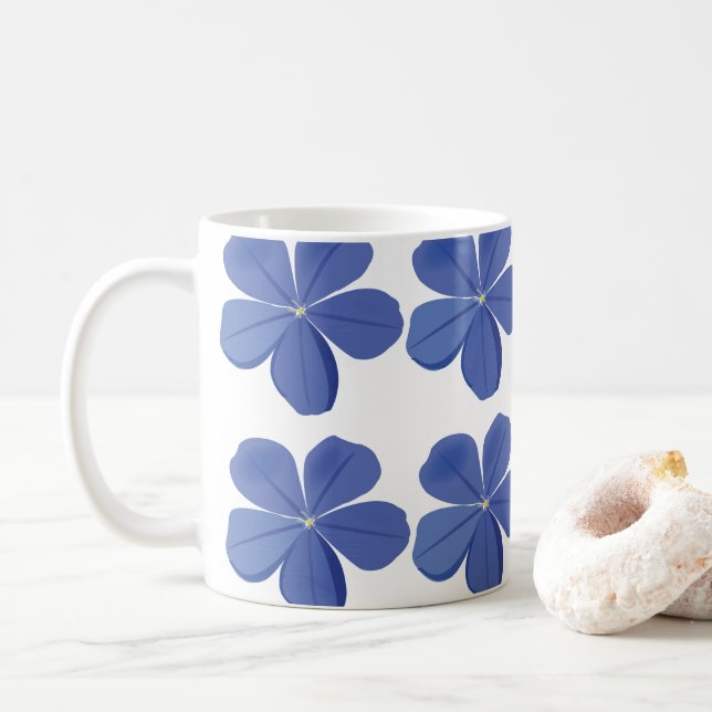 Blommor Kronblad Plumbago Kaffemugg (Med munk)
