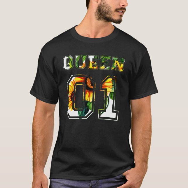 Blommor Kung och drottning par 01 T Shirt (Framsida)