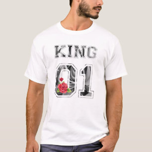 Blommor Kung och drottning par 01 T Shirt
