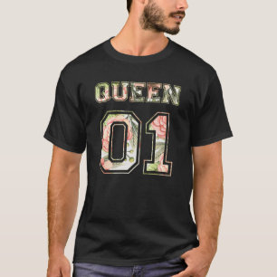 Blommor Kung och drottning par 01 T Shirt