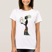 blommor kvinna t-shirt
