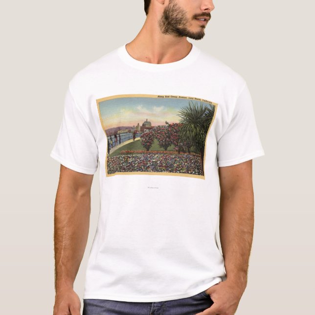 Blommor längs östlig havaveny t shirt (Framsida)