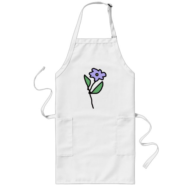 blommor. långt förkläde (Framsidan)