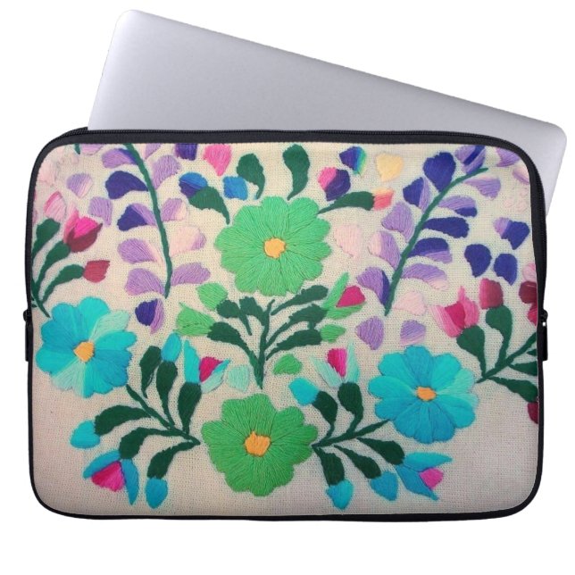blommor laptop fodral (Framsidan)