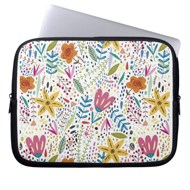Blommor Laptop Fodral (Framsidan)