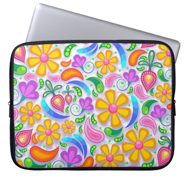 Blommor Laptop Fodral (Framsidan)