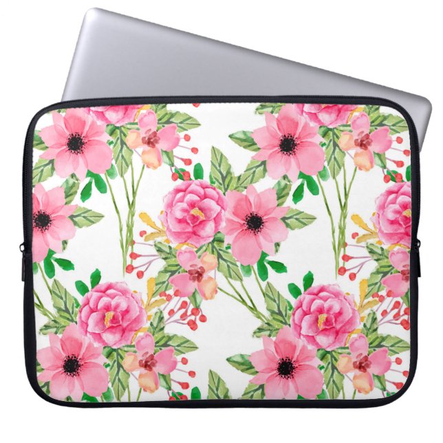 Blommor Laptop Fodral (Framsidan)