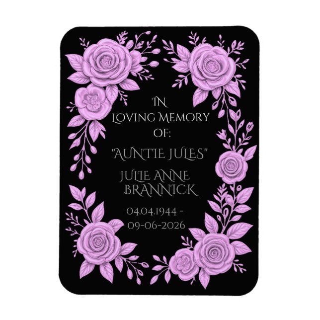 BLOMMOR LAVENDER. KÄR MINNE TILL MINNE,  MAGNET (Vertikal)