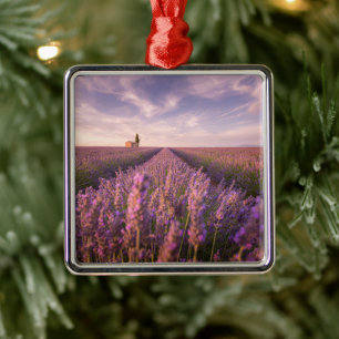 Blommor Lavender Southern Frankrike Julgransprydnad Metall