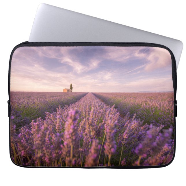 Blommor | Lavender Southern Frankrike Laptop Fodral (Framsidan)
