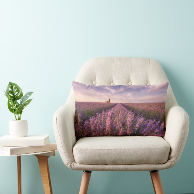 Blommor | Lavender Southern Frankrike Lumbarkudde (Stol)