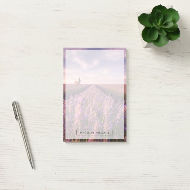 Blommor | Lavender Southern Frankrike Post-it Block (Kontor)