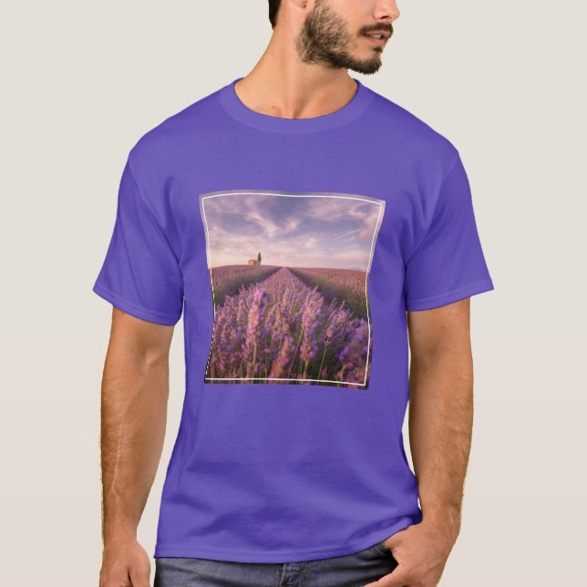Blommor | Lavender Southern Frankrike T Shirt (Framsida)