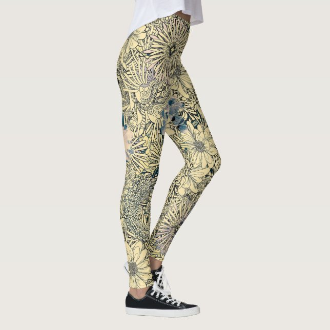 Blommor Leggings (Höger)