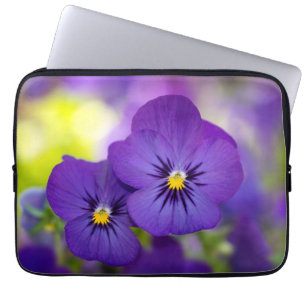 Blommor Lila Pansies Laptop Fodral