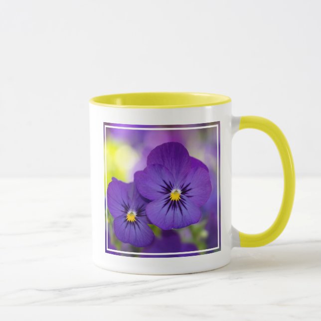 Blommor | Lila Pansies Mugg (Höger)