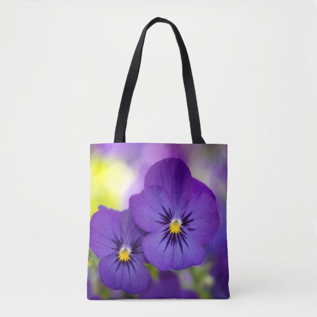 Blommor | Lila Pansies Tygkasse (Framsida)
