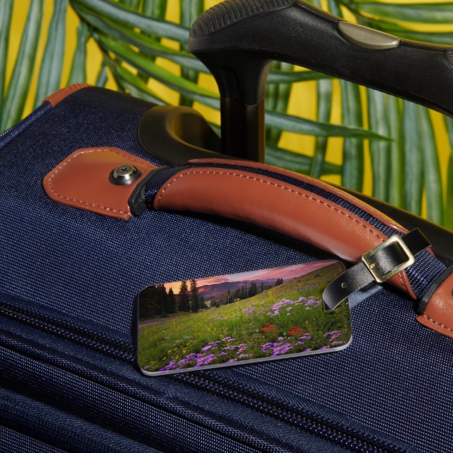 Blommor | Lila Wildblommor Colorado Bagagebricka (Framsida Insitu 3)