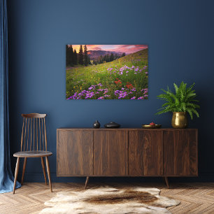 Blommor Lila Wildblommor Colorado Canvastryck