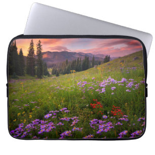 Blommor Lila Wildblommor Colorado Laptop Fodral