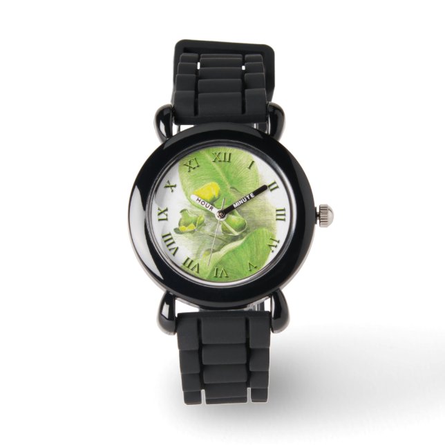 Blommor liljor Pennkonst Armbandsur (Framsida)