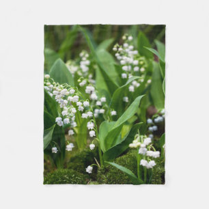 Blommor Lily of the Valley Sverige Fleecefilt