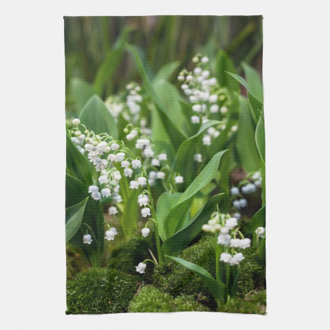 Blommor | Lily of the Valley Sverige Kökshandduk (Vertikal)