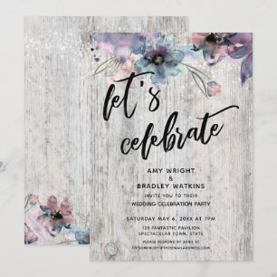 Blommor Ljus Låt oss Celebrate Inbjudningar
