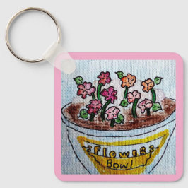 Blommor Ljus rosa Nyckelring