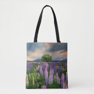 Blommor   Lupine Fält i Nya Zeeland Tygkasse