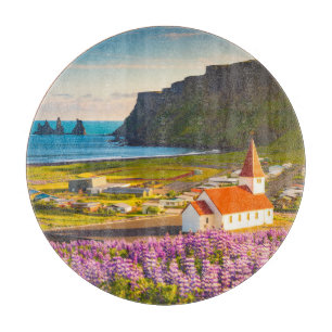 Blommor Lupiner i södra Islandet i Bloom