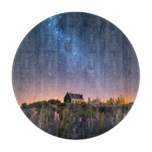 Blommor Lupines Blooming Sjö Tekapo Nya Zeeland