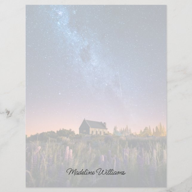 Blommor | Lupines Blooming Sjö Tekapo Nya Zeeland (Framsida)