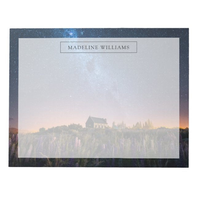 Blommor | Lupines Blooming Sjö Tekapo Nya Zeeland Anteckningsblock (Framsida)