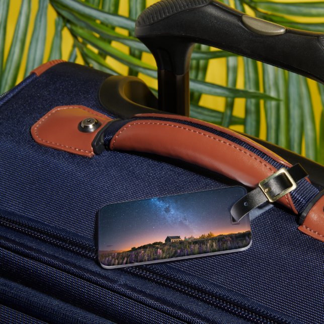 Blommor | Lupines Blooming Sjö Tekapo Nya Zeeland Bagagebricka (Framsida Insitu 3)