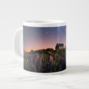 Blommor Lupines Blooming Sjö Tekapo Nya Zeeland Jumbo Mugg