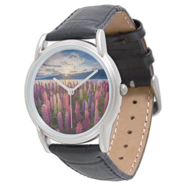 Blommor | Lupines Nya Zeeland Armbandsur (Vinklad)