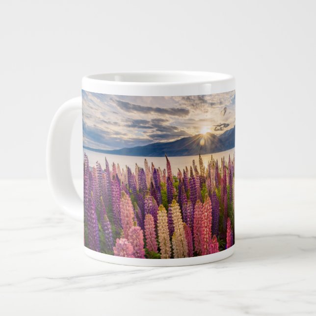 Blommor | Lupines Nya Zeeland Jumbo Mugg (Framsida vänster)
