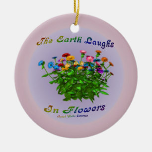 Blommor lycka Idécitationstecken Ornament