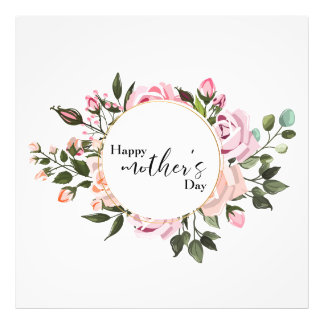 Blommor lycklig mors dag fototryck