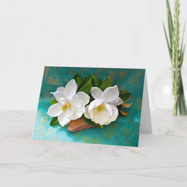 Blommor | Magnolia Flower Kort (Framsida)