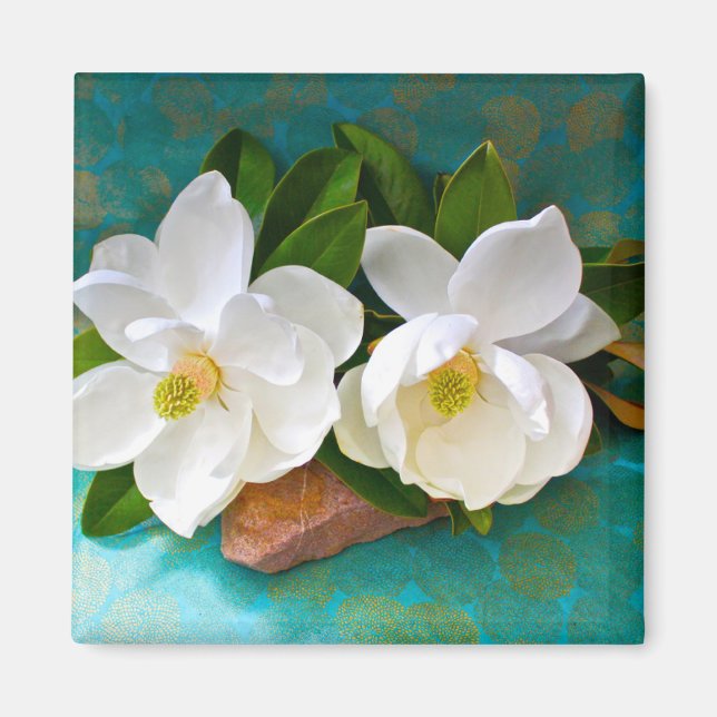 Blommor | Magnolia Flower Magnet (Framsidan)