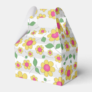 Blommor målar lycklig vår blommigt teckning presentaskar