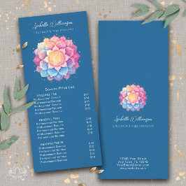 Blommor Mandala Holistisk Hälsa Wellness Prislista Reklamkort
