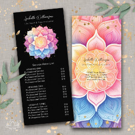 Blommor Mandala Holistisk Hälsa Wellness Prislista Reklamkort